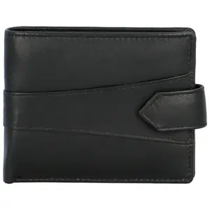 Pánská kožená peněženka černá hladká - Tomas Inrogo