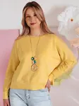 Žltá dámska oversize blúzka s príveskom