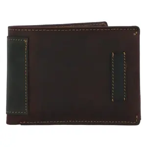 Kvalitní volná pánská kožená peněženka hnědo černá - Tomas Crues