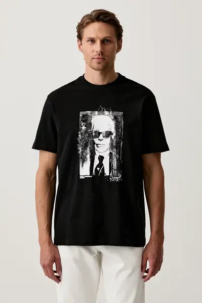 Karl Lagerfeld Jeans  tričko pánské bavlněné