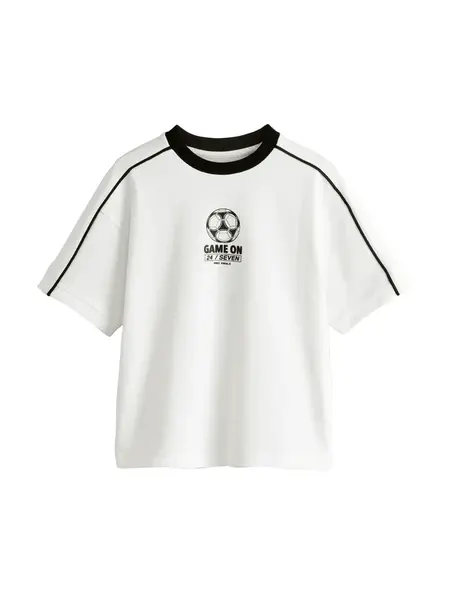 Next Tričko 'Fußball'  čierna / biela