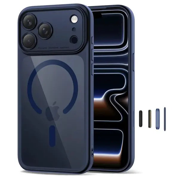Tech-Protect MagPeak MagSafe CC kryt na iPhone 17 Pro, modrý 5906302333837