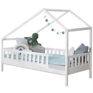 Livetastic DĚTSKÁ POSTEL SE STŘÍŠKOU, 120/200 cm, bílá