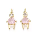 Brass Micro Pave Cubic Zirconia Pendants