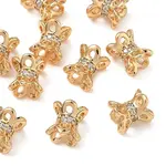 SHEGRACE Brass Clear Cubic Zirconia Beads