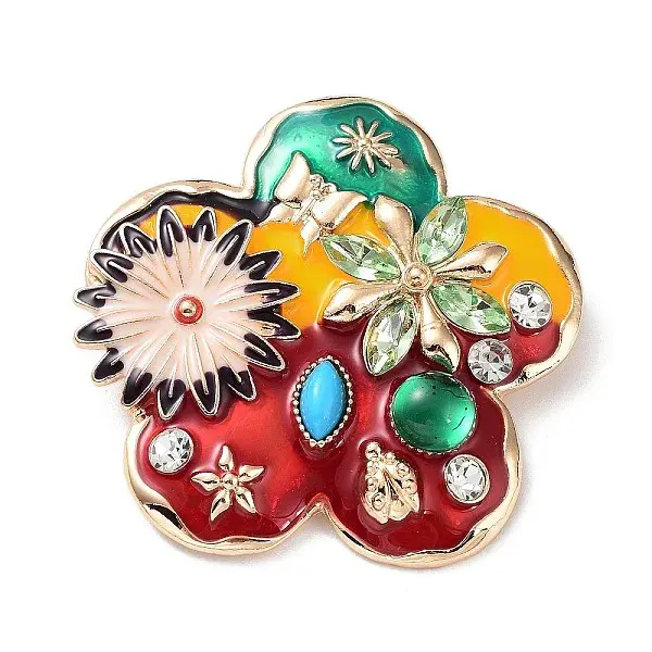 Alloy Pave Rhinestone Brooch
