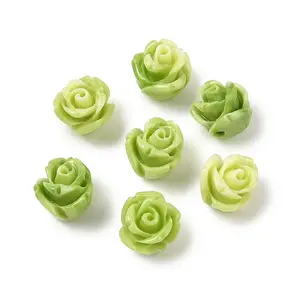 Synthetic Coral Dyed Carved Beads