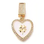 Brass Micro Pave Cubic Zirconia Pendants