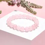 Natural Rose Quartz Beaded Stretch Bracelets