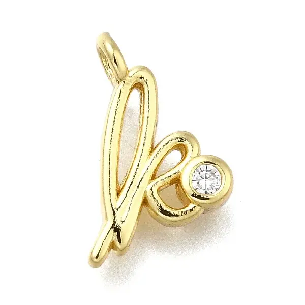 Brass Micro Pave Cubic Zirconia Pendants
