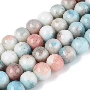 Opaque Ombre Effect Dyed Glass Beads Strands