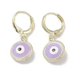Real 18K Gold Plated Brass Dangle Leverback Earrings
