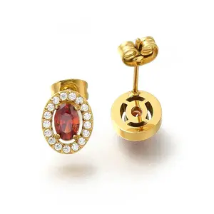Ion Plating(IP) 304 Stainless Steel Stud Earrings