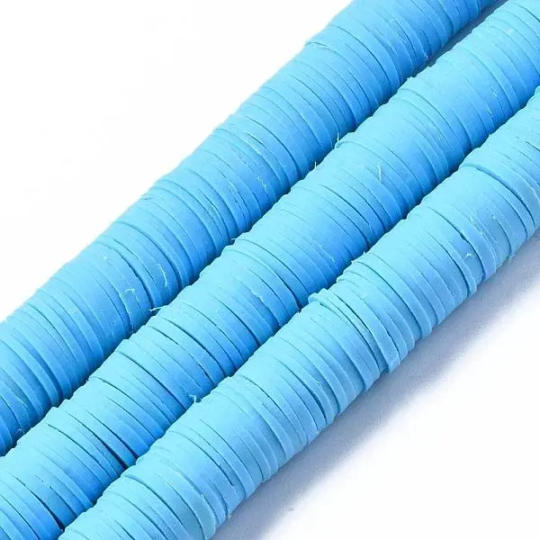 Flat Round Handmade Polymer Clay Beads