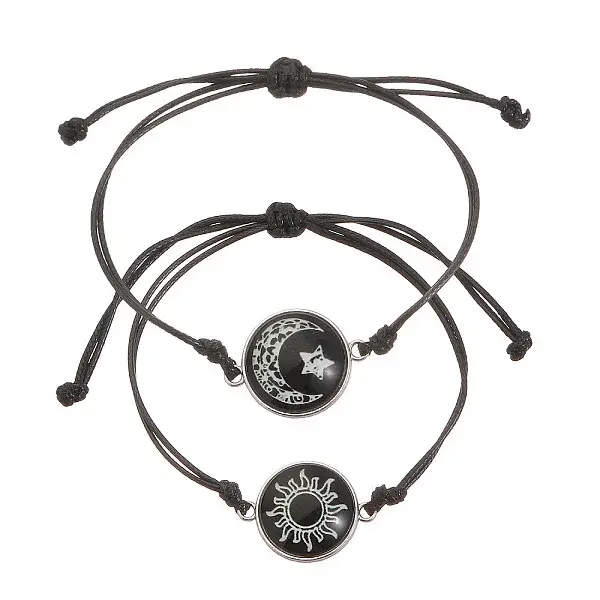 Sun and Stars Moon Alloy Link Bracelets Set
