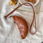Soft Leather Croissant Clutch Bags