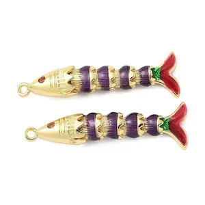 Brass Micro Pave Cubic Zirconia Enamel Pendants