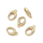 SHEGRACE Brass Micro Pave Clear Cubic Zirconia Spring Gate Rings