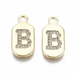Brass Micro Pave Clear Cubic Zirconia Pendants