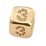 Brass Micro Pave Cubic Zirconia Beads
