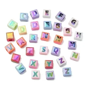 UV Plating Opaque Acrylic European Beads