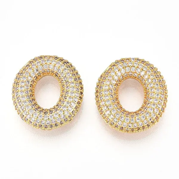 Brass Micro Pave Cubic Zirconia Pendants