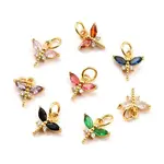 Brass Micro Pave Cubic Zirconia Charms