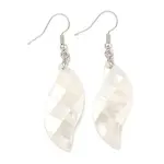 Rack Plating Brass Natural White Shell Dangle Earrings