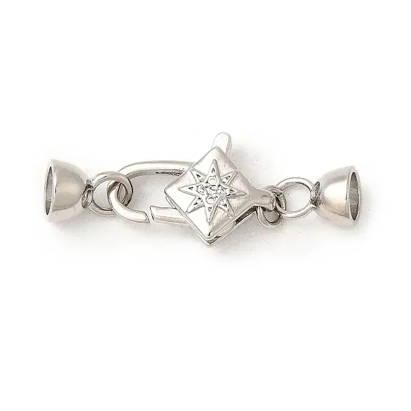 Brass Micro Pave Clear Cubic Zirconia Lobster Claw Clasps