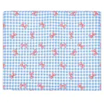 Bowknot & Tartan Pattern Cotton Fabric