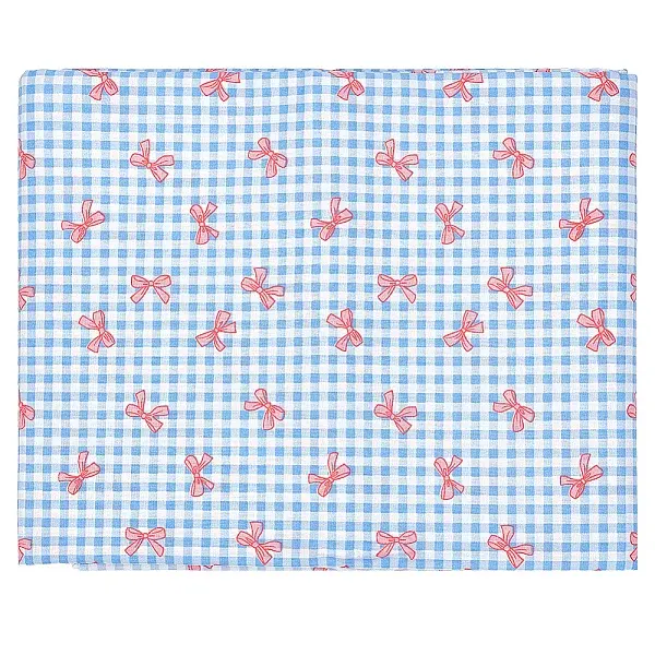 Bowknot & Tartan Pattern Cotton Fabric