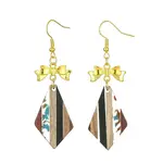 Resin & Walnut Wood Dangle Earrings