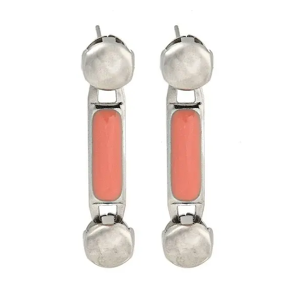 304 Stainless Steel Enamel Stud Earrings