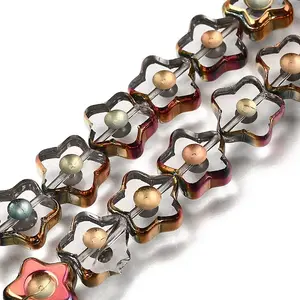 Electroplated Transparent Glass Beads Strands