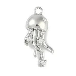 Brass Micro Pave Cubic Zirconia Pendants