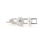 Brass Micro Pave Clear Cubic Zirconia Fold Over Clasps