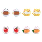8Pcs 4 Styles Cute Opaque Resin Cabochons
