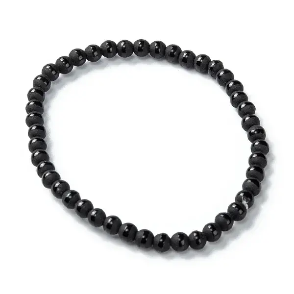 Frosted Glass Beads Stretch Bracelets