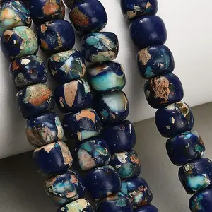 Dyed Synthetic Imperial Jasper Beads Strands