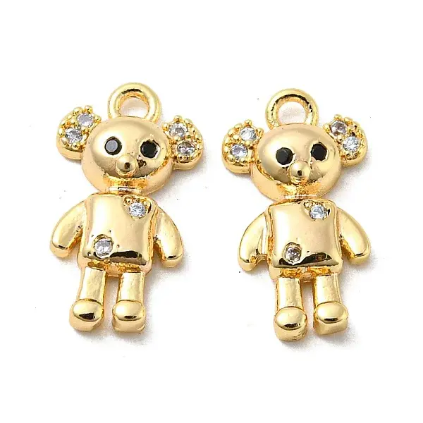 Brass Micro Pave Cubic Zirconia Pendants