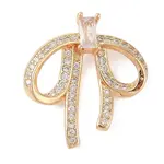 Brass Micro Pave Clear Cubic Zirconia Pendants