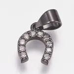 Brass Micro Pave Cubic Zirconia Charms