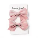 Solid Color Bowknot Cloth Alligator Hair Clip