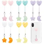 10Pcs 5 Style Resin Mobile Straps