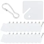 60Pcs Rhombus Plastic Blank Tag