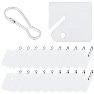 60Pcs Rhombus Plastic Blank Tag
