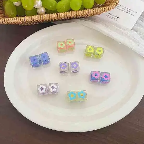 Printed Transparent Acrylic Beads