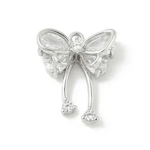 Brass Micro Pave Cubic Zirconia Pendants