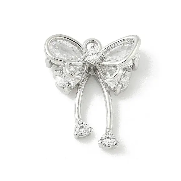 Brass Micro Pave Cubic Zirconia Pendants