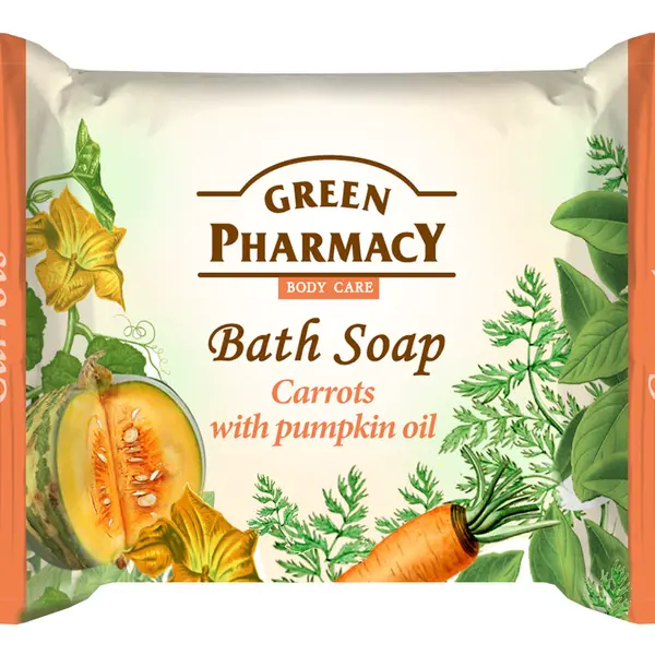 Toaletní mýdlo na ruce s dýňovým olejem Green Pharmacy Carrots - 100 g